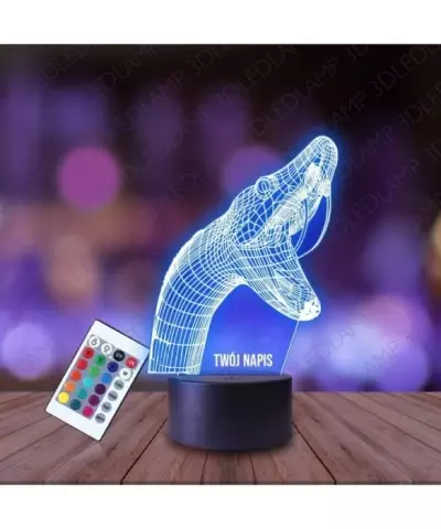 Lampka Nocna 3D LED LAMP Wąż Kobra