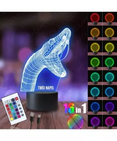 Lampka Nocna 3D LED LAMP Wąż Kobra