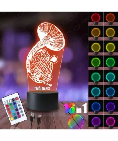 Lampka Nocna 3D LED LAMP Puzon Waltornia