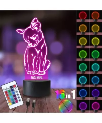 Lampka Nocna 3D LED LAMP Pies Chihuahua