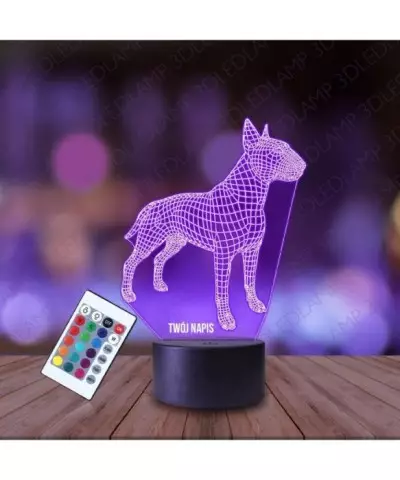 Lampka Nocna 3D LED LAMP Pies Bull Terrier