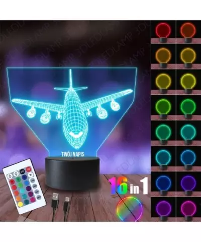Lampka Nocna 3D LED LAMP Samolot Boeing