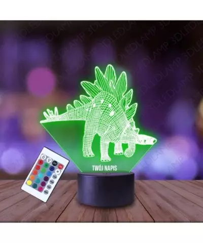 Lampka Nocna 3D LED LAMP Dinozaur Stegozaur