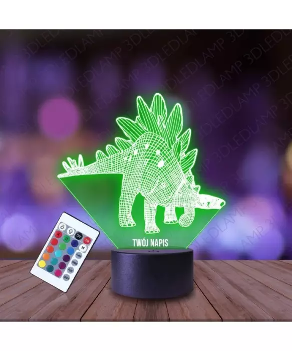 Lampka Nocna 3D LED LAMP Dinozaur Stegozaur