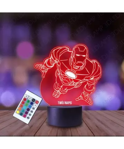 Lampka Nocna 3D LED LAMP Tony Stark Iron Man