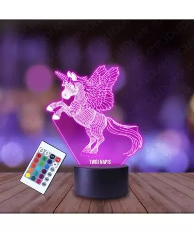 Lampka Nocna 3D LED LAMP Pegaz Skrzydlaty