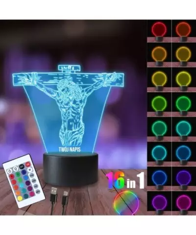 Lampka Nocna 3D LED LAMP Jezus Ukrzyżowany