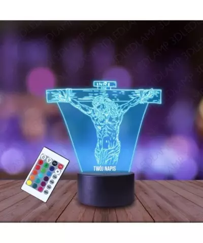 Lampka Nocna 3D LED LAMP Jezus Ukrzyżowany