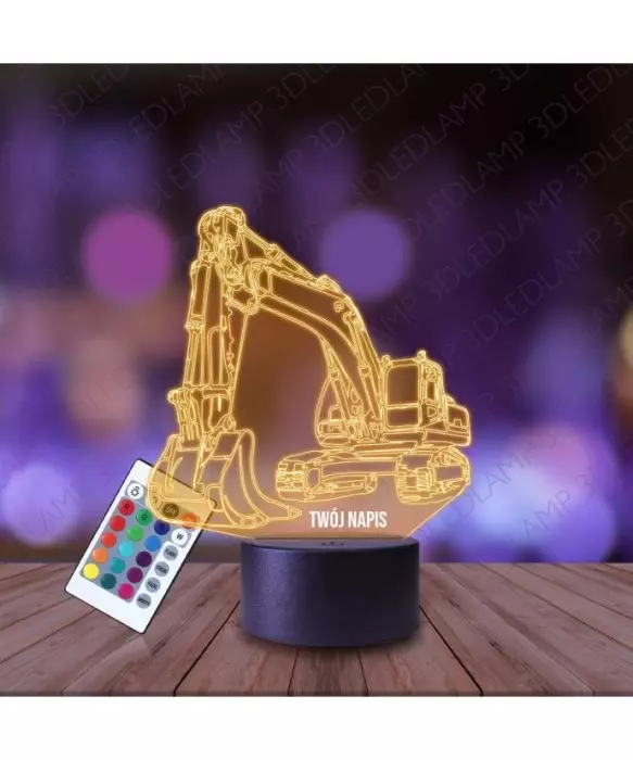 Lampka Nocna 3D LED LAMP Koparka