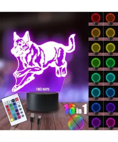 Lampka Nocna 3D LED LAMP Pies Owczarek Niemiecki
