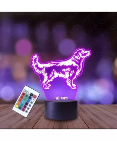 Lampka Nocna 3D LED LAMP Pies Golden Retriever