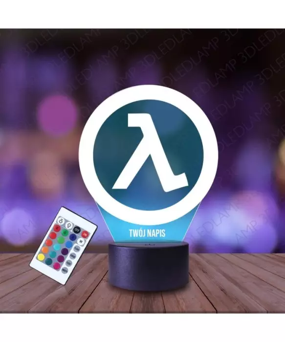 Lampka Nocna 3D LED LAMP Half life alyx logo Gordon