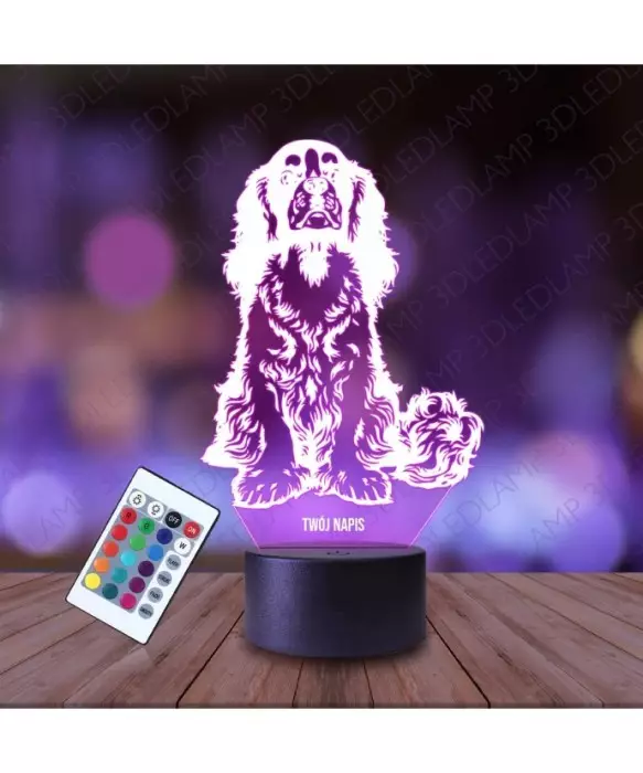Lampka Nocna 3D LED LAMP Cocker Spaniel Pies