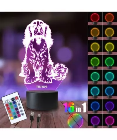 Lampka Nocna 3D LED LAMP Cocker Spaniel Pies