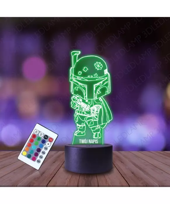 Lampka Nocna 3D LED LAMP Mandalorian Chibi