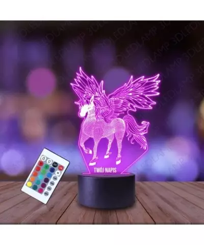 Lampka Nocna 3D LED LAMP Pegaz Magiczne Skrzydła