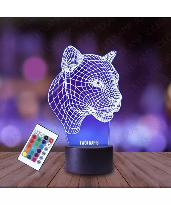 Lampka Nocna 3D LED LAMP Pantera Jaguar