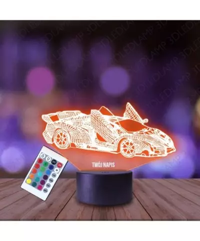 Lampka Nocna 3D LED LAMP Mustang Shelby GT1967