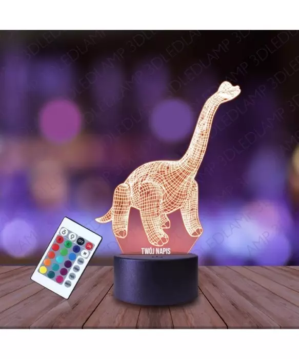 Lampka Nocna 3D LED LAMP Dinozaur Brachiozaur