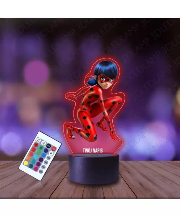 Lampka Nocna 3D LED LAMP z Nadrukiem Miraculum Biedronka