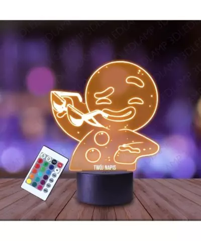 Lampka Nocna 3D LED LAMP Ciastek Okulary