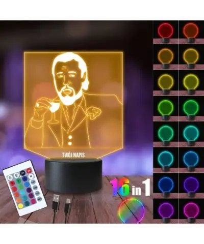 Lampka Nocna 3D LED LAMP DiCaprio Mem