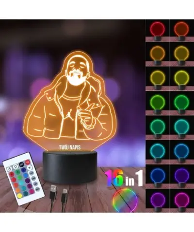 Lampka Nocna 3D LED LAMP Drake Mem