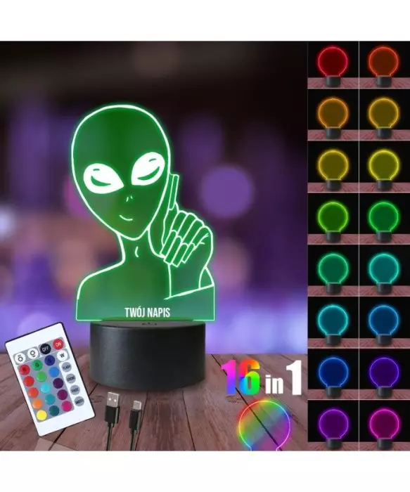 Lampka Nocna 3D LED LAMP Slay Kosmita