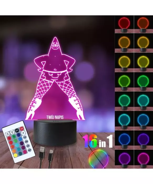 Lampka Nocna 3D LED LAMP Sexi Patryk