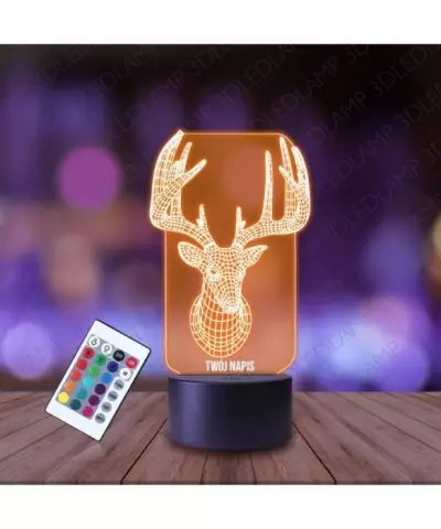 Lampka Nocna 3D LED LAMP Jeleń Rogi
