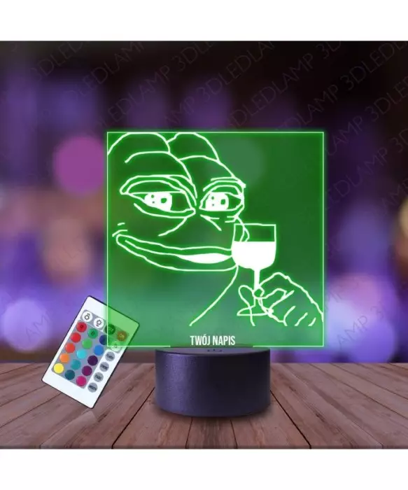 Lampka Nocna 3D LED LAMP Żaba Pepe Koneser Mem