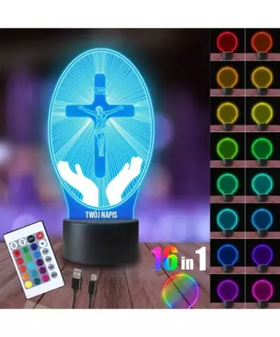 Lampka Nocna 3D LED LAMP Religijna Jezus