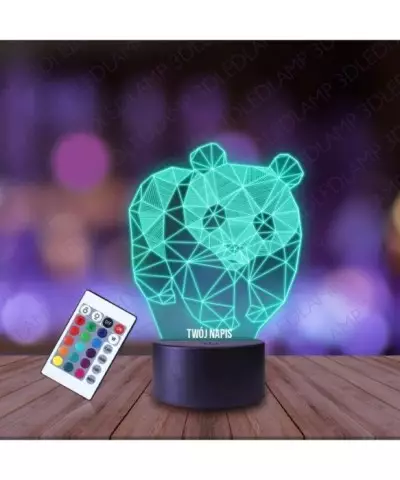 Lampka Nocna 3D LED LAMP Panda Geometryczna