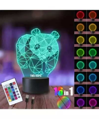 Lampka Nocna 3D LED LAMP Panda Geometryczna