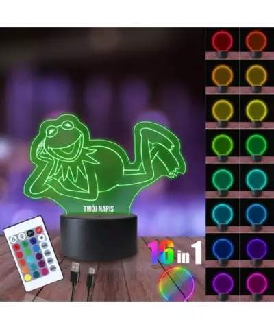 Lampka Nocna 3D LED LAMP Kermit Mem