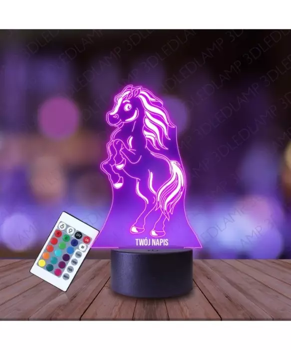 Lampka Nocna 3D LED LAMP Koń Kucyk
