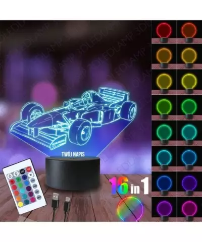 Lampka Nocna 3D LED LAMP Formuła 1 Aston Martin