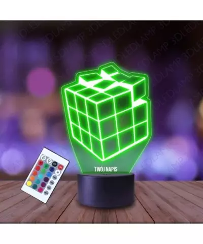 Lampka Nocna 3D LED LAMP Kostka Rubika