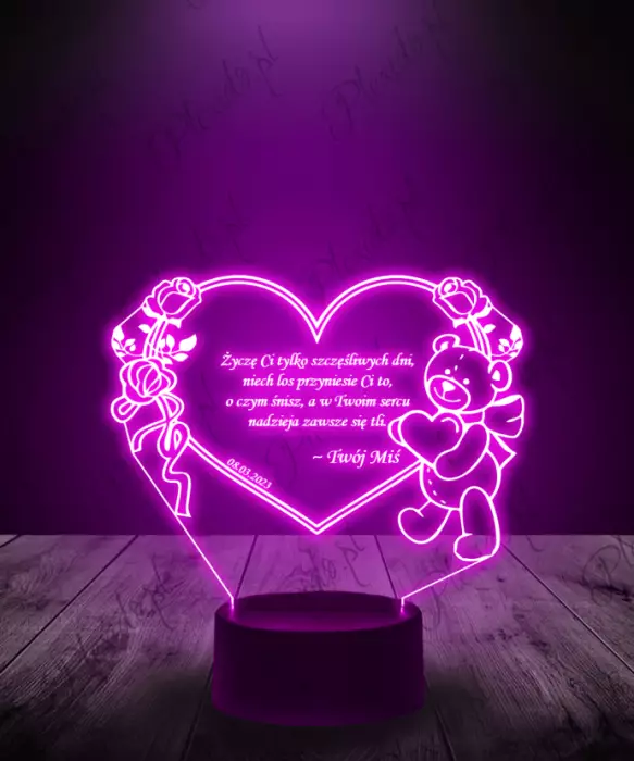 lampka_3d_led_plexido_prezent_na_dzień_kobiet_misie_życzenia