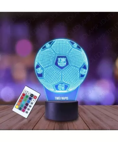 Lampka Nocna 3D LED LAMP Piłka FC Barcelona