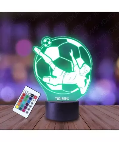Lampka Nocna 3D LED LAMP Piłkarz Strzał