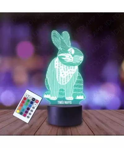Lampka Nocna 3D LED LAMP Wielkanocny Zajączek