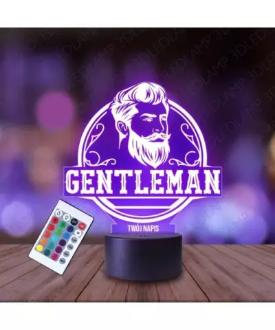 Lampka Nocna 3D LED LAMP Prezent na Dzień Mężczyzny Gentelman