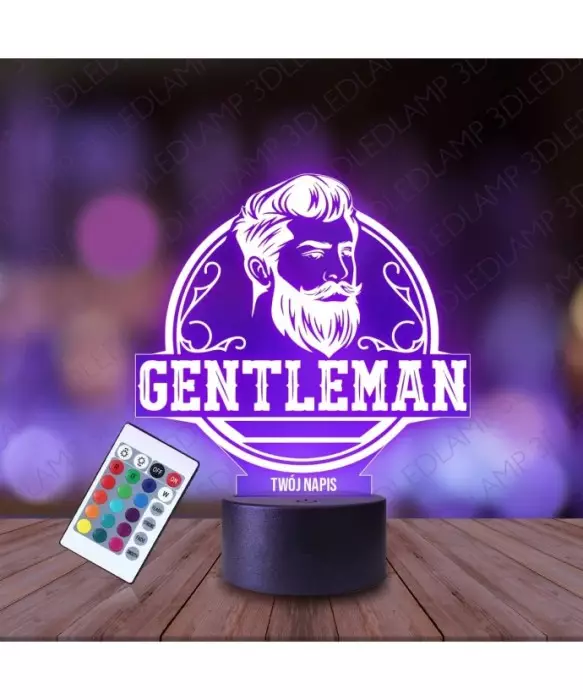 Lampka Nocna 3D LED LAMP Prezent na Dzień Mężczyzny Gentelman