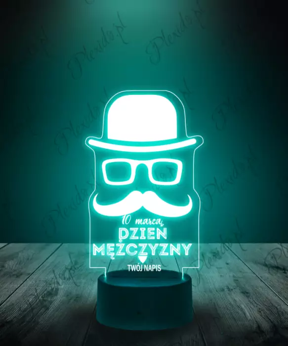lampka_3d_led_plexido_prezent_na_dzień_mężczyzny_wąs