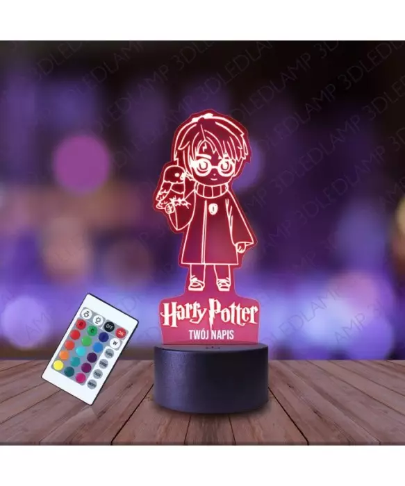 Lampka Nocna 3D LED LAMP Harry Potter z Sową