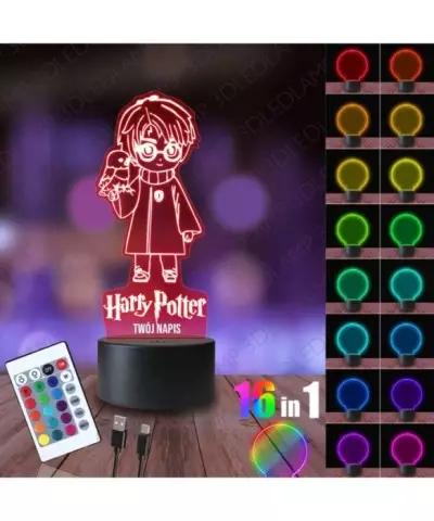 Lampka Nocna 3D LED LAMP Harry Potter z Sową