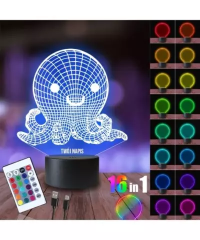 Lampka Nocna 3D LED LAMP Ośmiorniczka