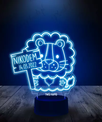 lampka_led_3d_plexido_metryczka_lwiątko