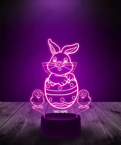 Lampka LED 3D Plexido Zajączek Wielkanocny - 1